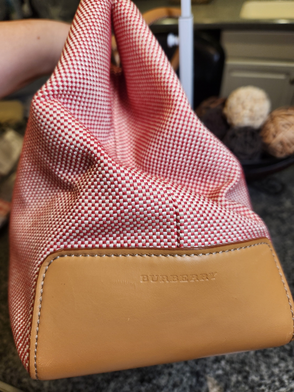 Burberry Vintage Pink Canvas Satchel/Tote Bag With COA - Picture 5 of 13